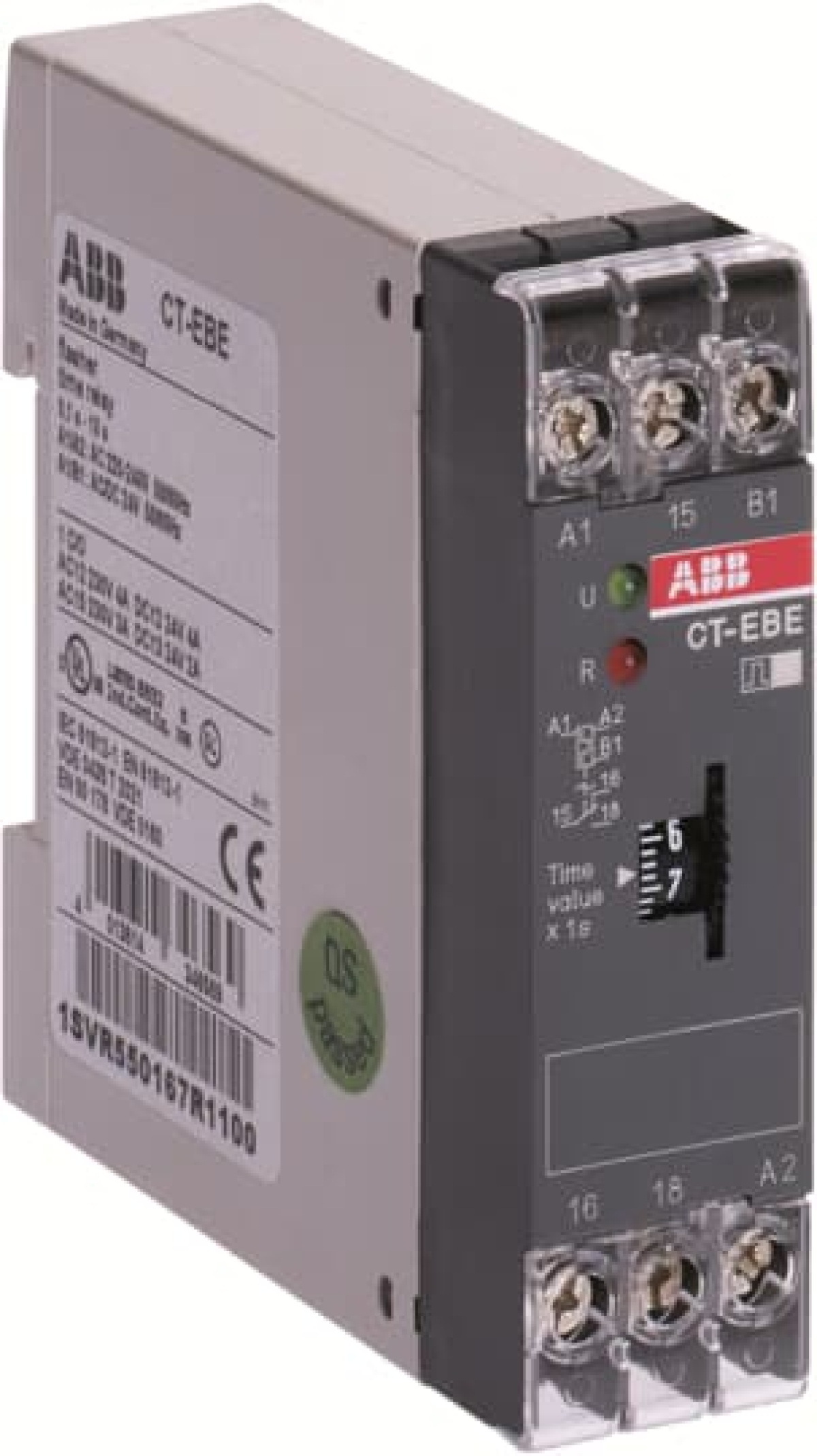 CT-EBE Time relay, flasher 1co, 0.1-10s, 24VACDC 220-240VAC | Nortécnica