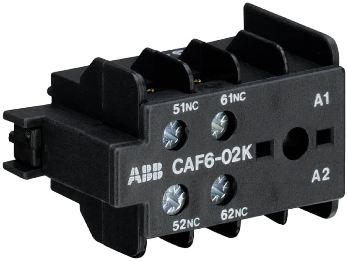 CAF6-02K Auxiliary Contact 0NO2NC screw terminal, front mounted