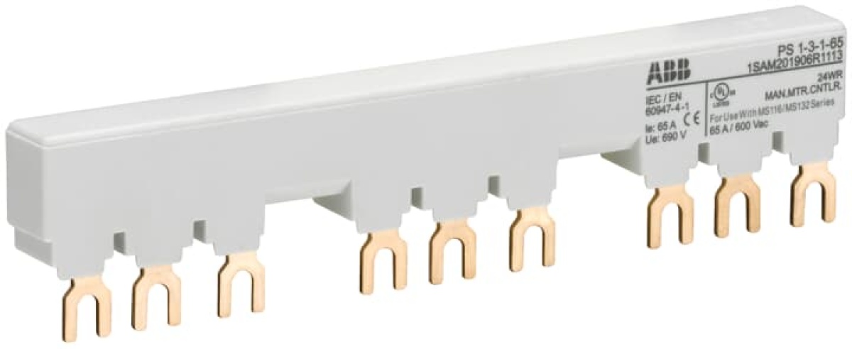 PS1-3-1-65 3-phase busbar for 3 MS116  MS132 with 1 HKSK, Ie65A