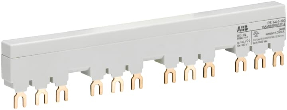 PS1-4-1-100 3-phase busbar for 4 MS116 MS132 with 1 HKSK, Ie100A