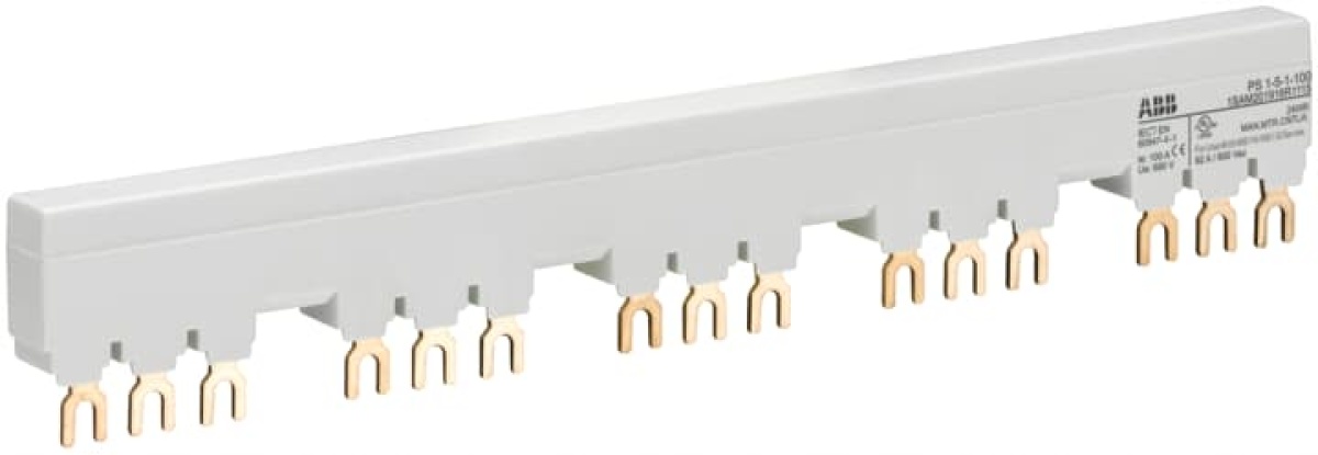 PS1-5-1-100 3-phase busbar for 5 MS116 MS132 with 1 HKSK, Ie100A
