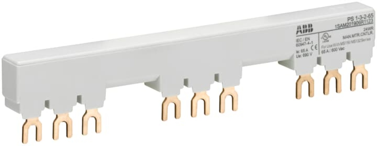 PS1-3-2-65 3-phase busbar for 3 MS116  MS132 with 2 HKSK, Ie65A