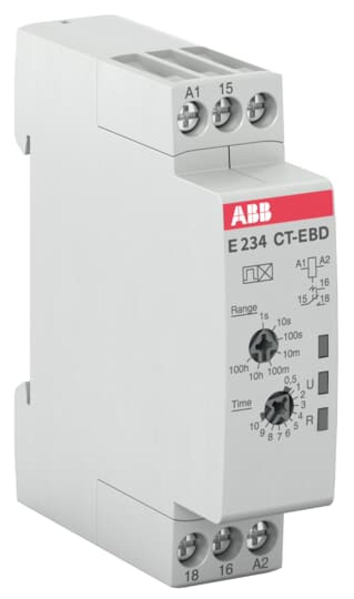 CT-EBD.12 Time relay, flasher 1co, 24-240VAC 24-48VDC
