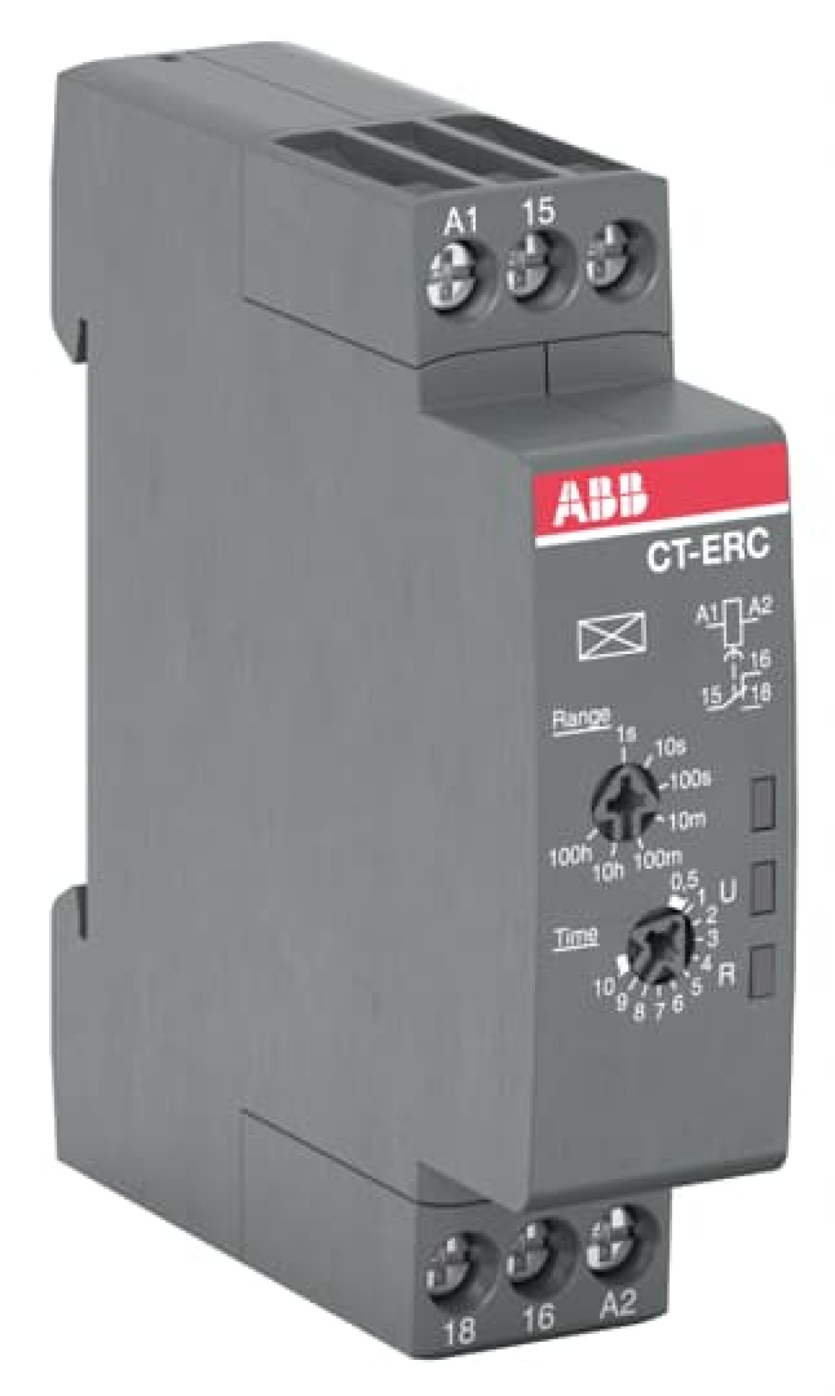 CT-ERC.12 Time relay, ON-delay 1co, 24-48VDC24-240VAC