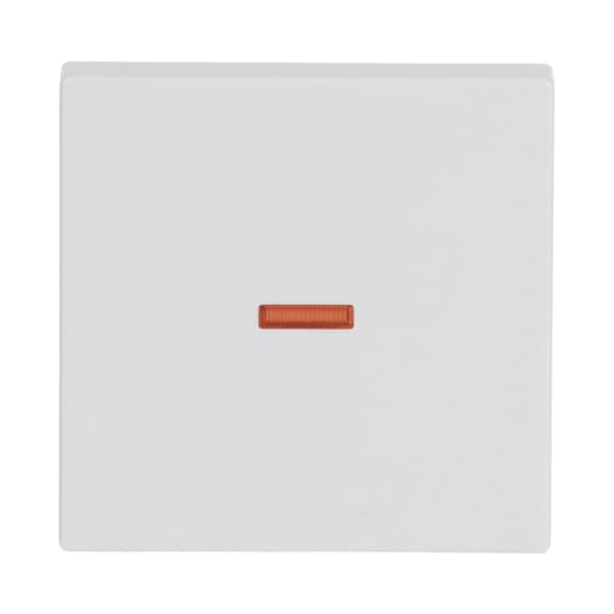 Rocker with Small Red Calotte for Switchpush button, Single rocker studio white - Platform 63