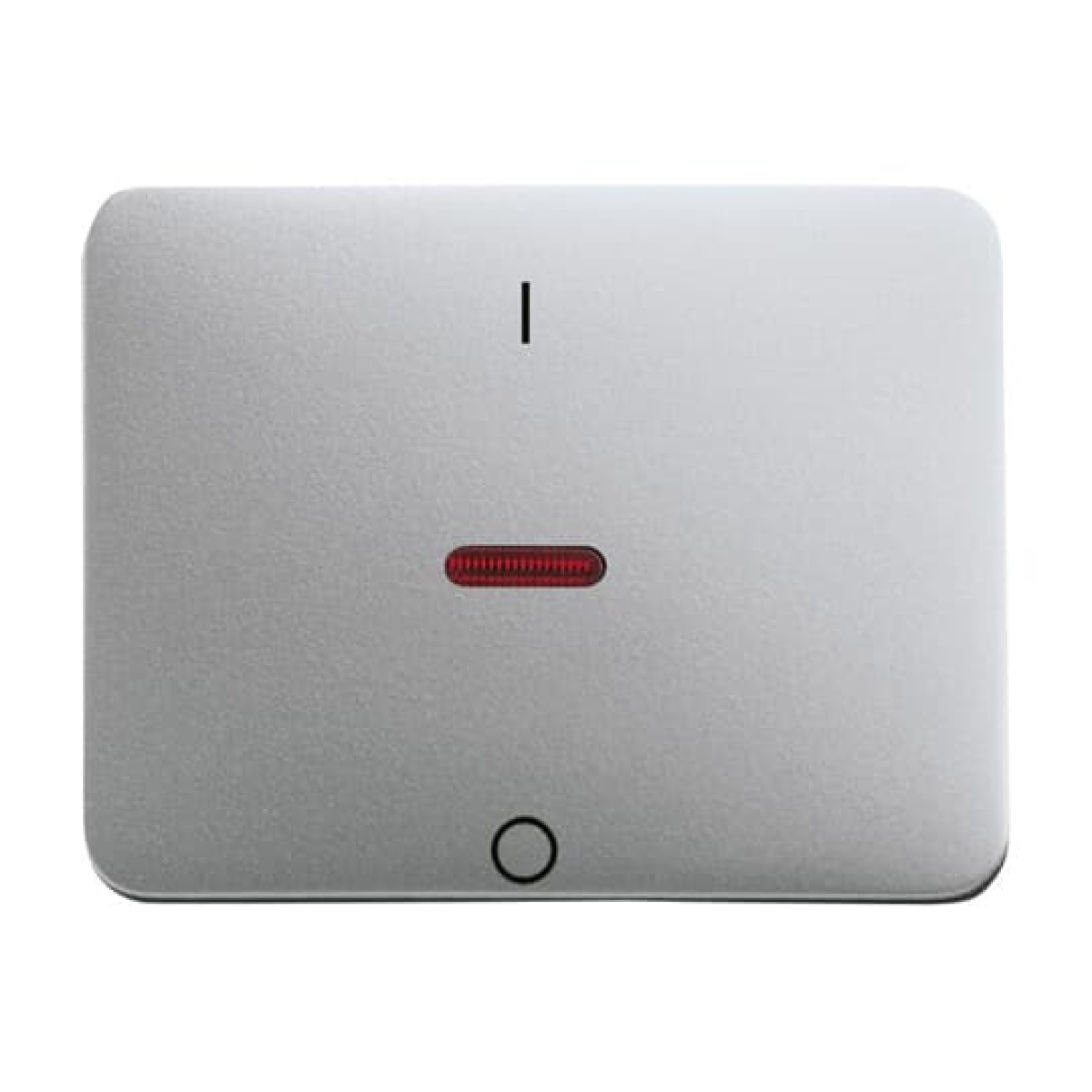 Rocker Characters 0 and 1 with Small Red Calotte for Switchpush button, Single rocker titanium - alpha