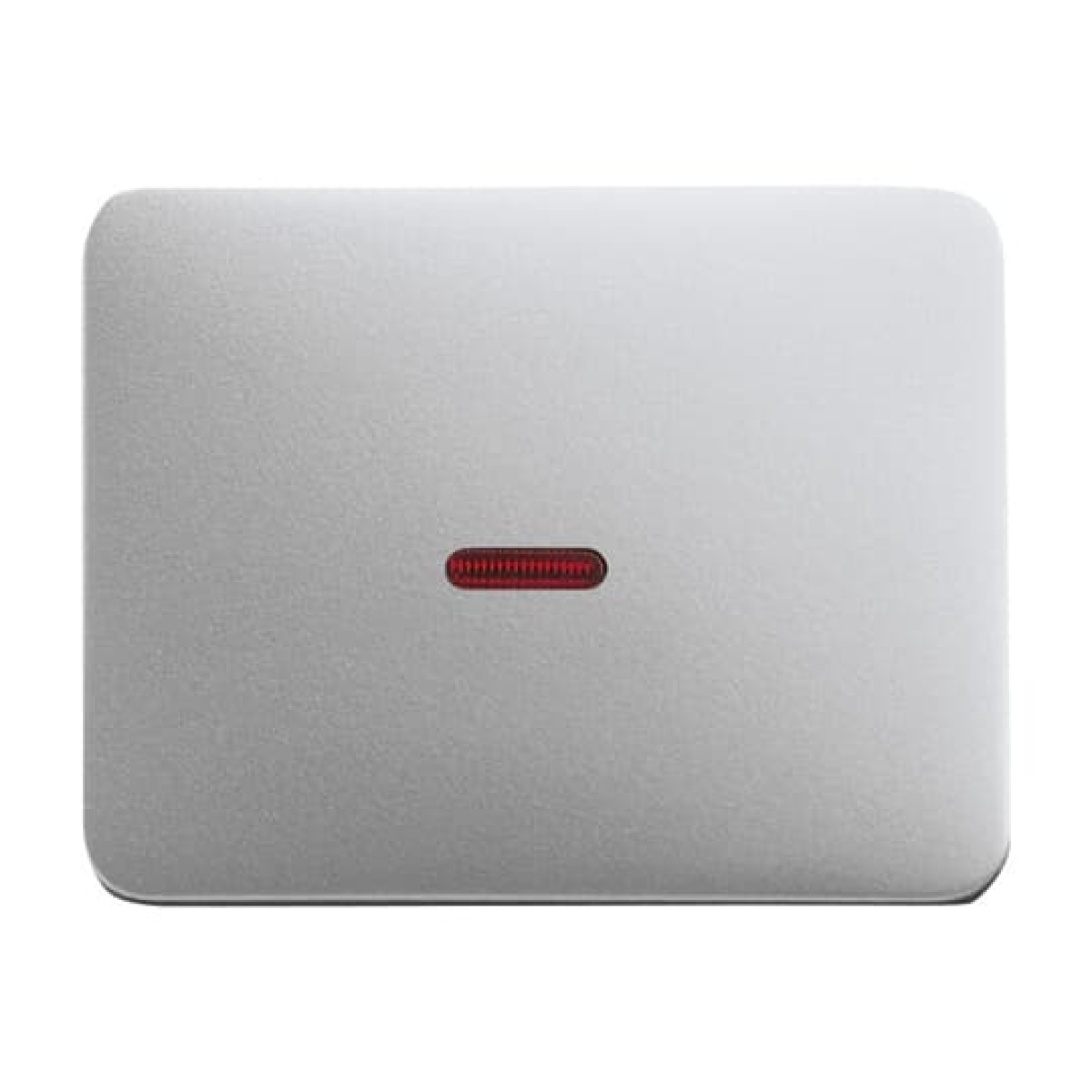 Rocker with Small Red Calotte for Switchpush button, Single rocker titanium - alpha