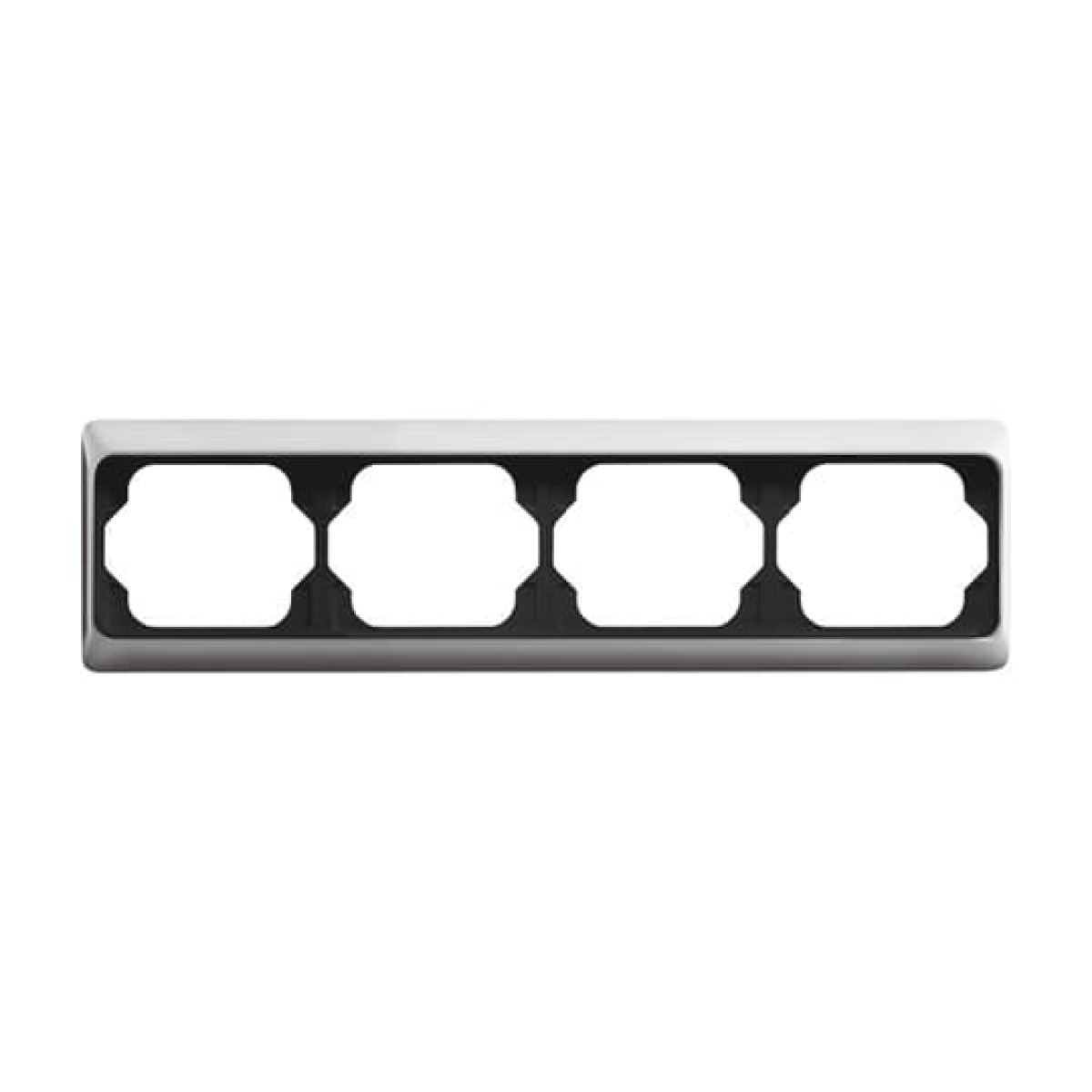 Cover frame 4-gang titanium - alpha exclusive