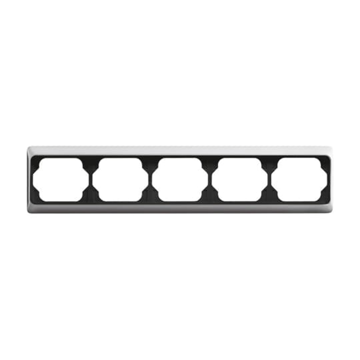 Cover frame 5-gang titanium - alpha exclusive