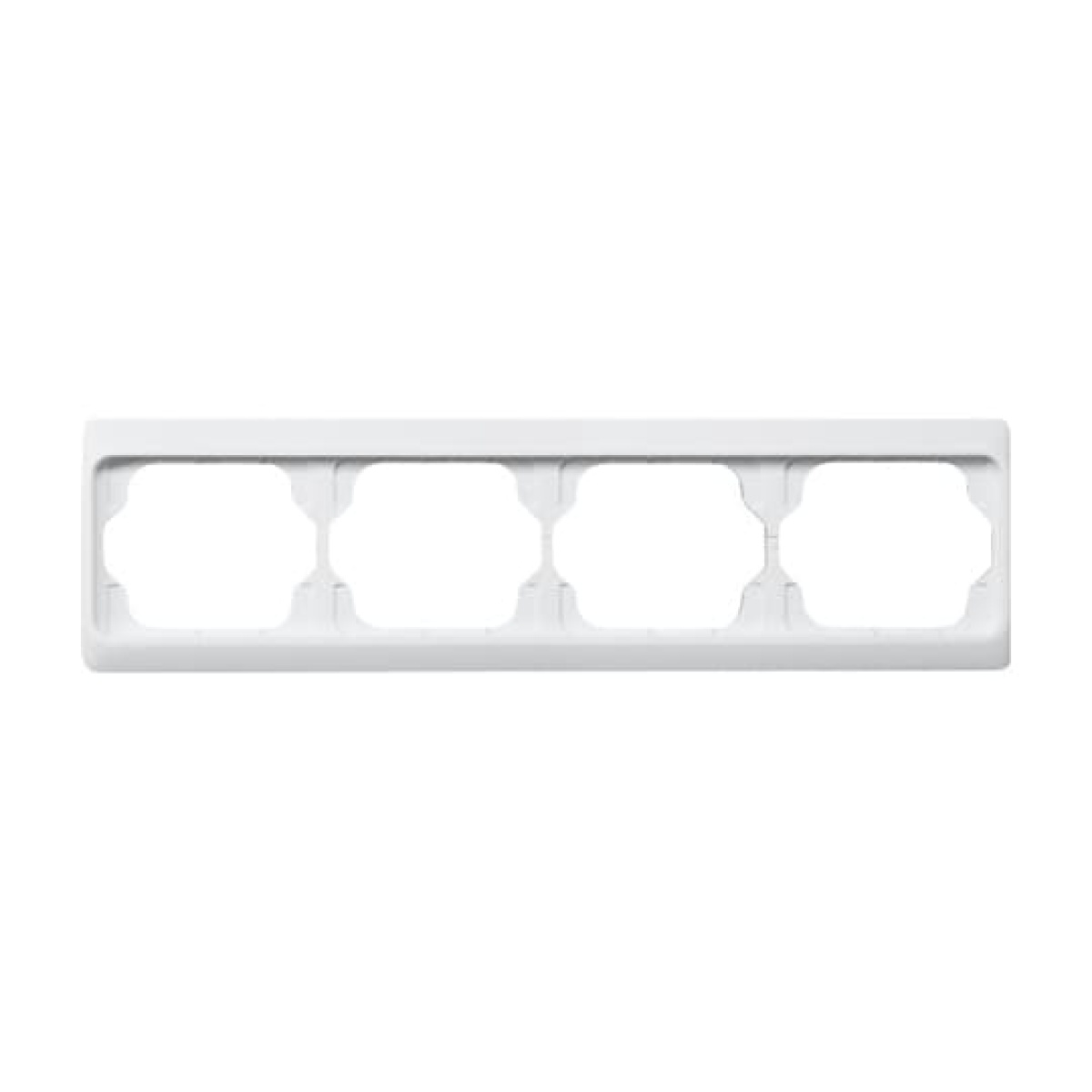 Cover frame 4-gang studio white - alpha exclusive