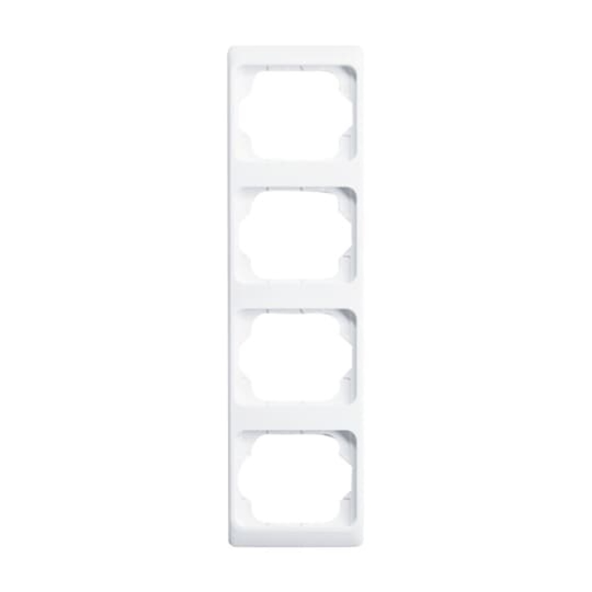 Cover frame 4-gang studio white - alpha exclusive