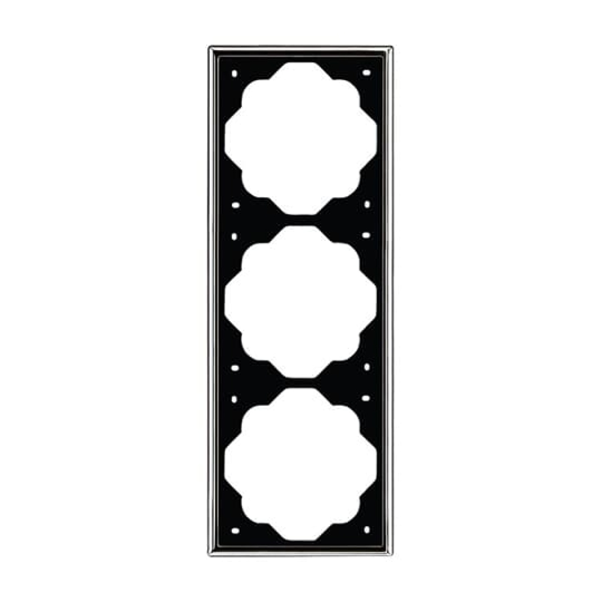 Cover frame 3-gang chrome - impuls