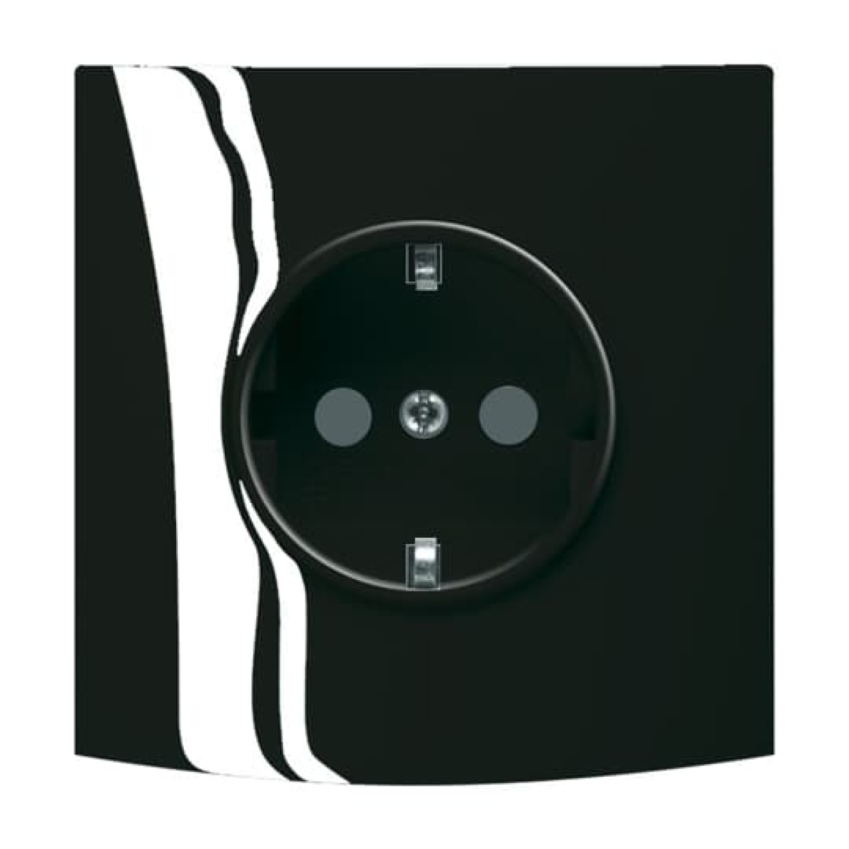 SCHUKO socket Safety Shutter brilliant black - impuls