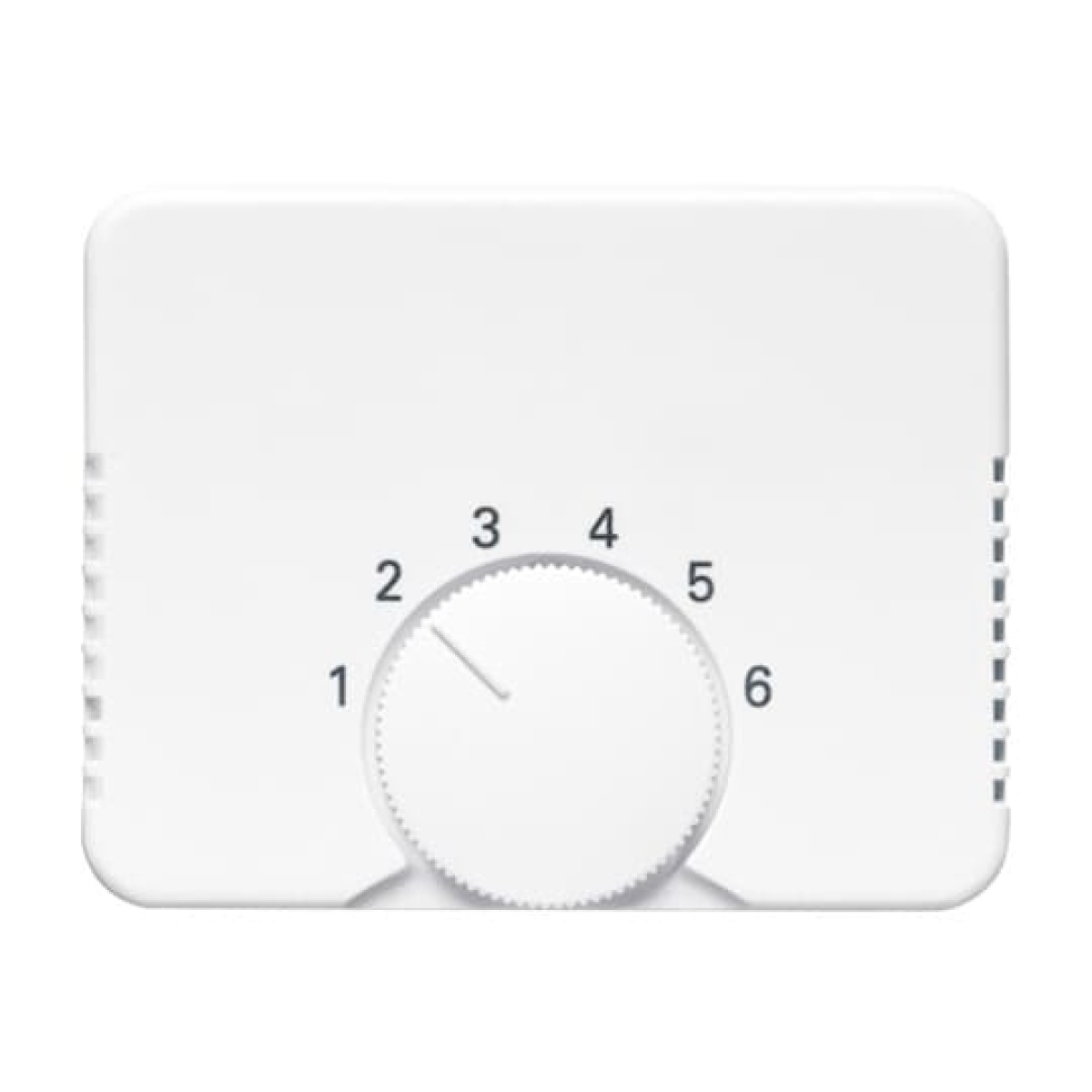 Cover plate with legend Characters 1 ... 6 for Thermostat Turn button studio white - alpha