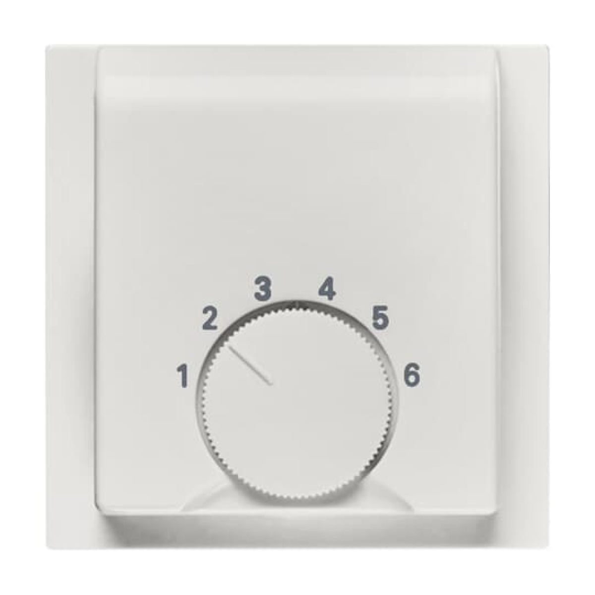 Cover plate with legend Characters 1 ... 6 for Thermostat Turn button white - impuls