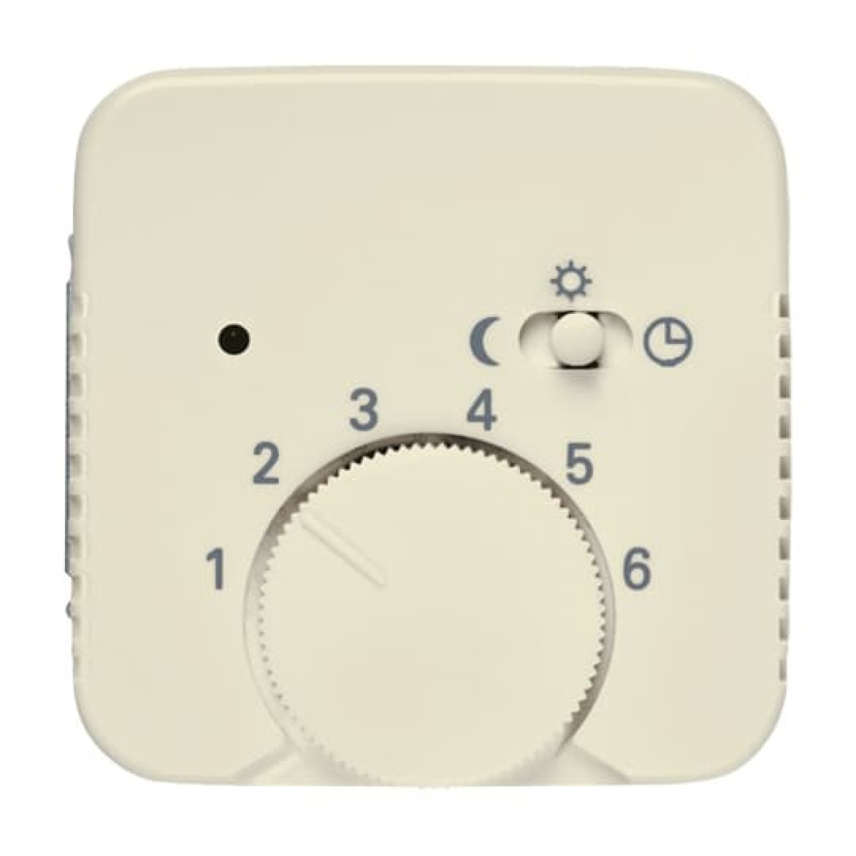 Cover plate with legend Characters 1 ... 6 for Thermostat Turn button white - Busch-Duro 2000 SI
