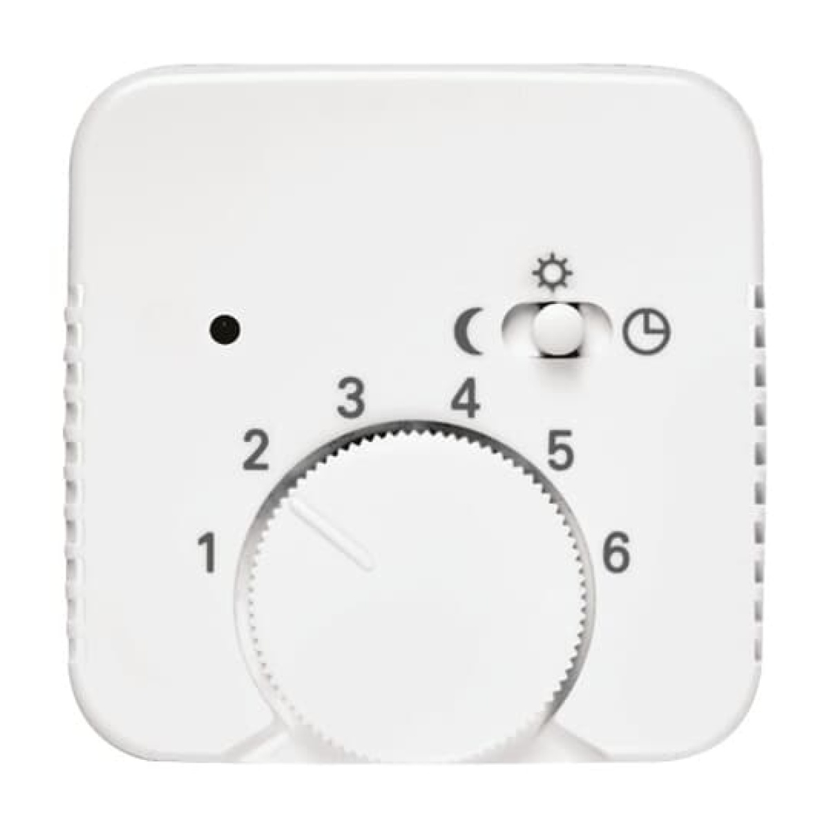 Cover plate with legend Characters 1 ... 6 for Thermostat Turn button alpine white - Reflex SI