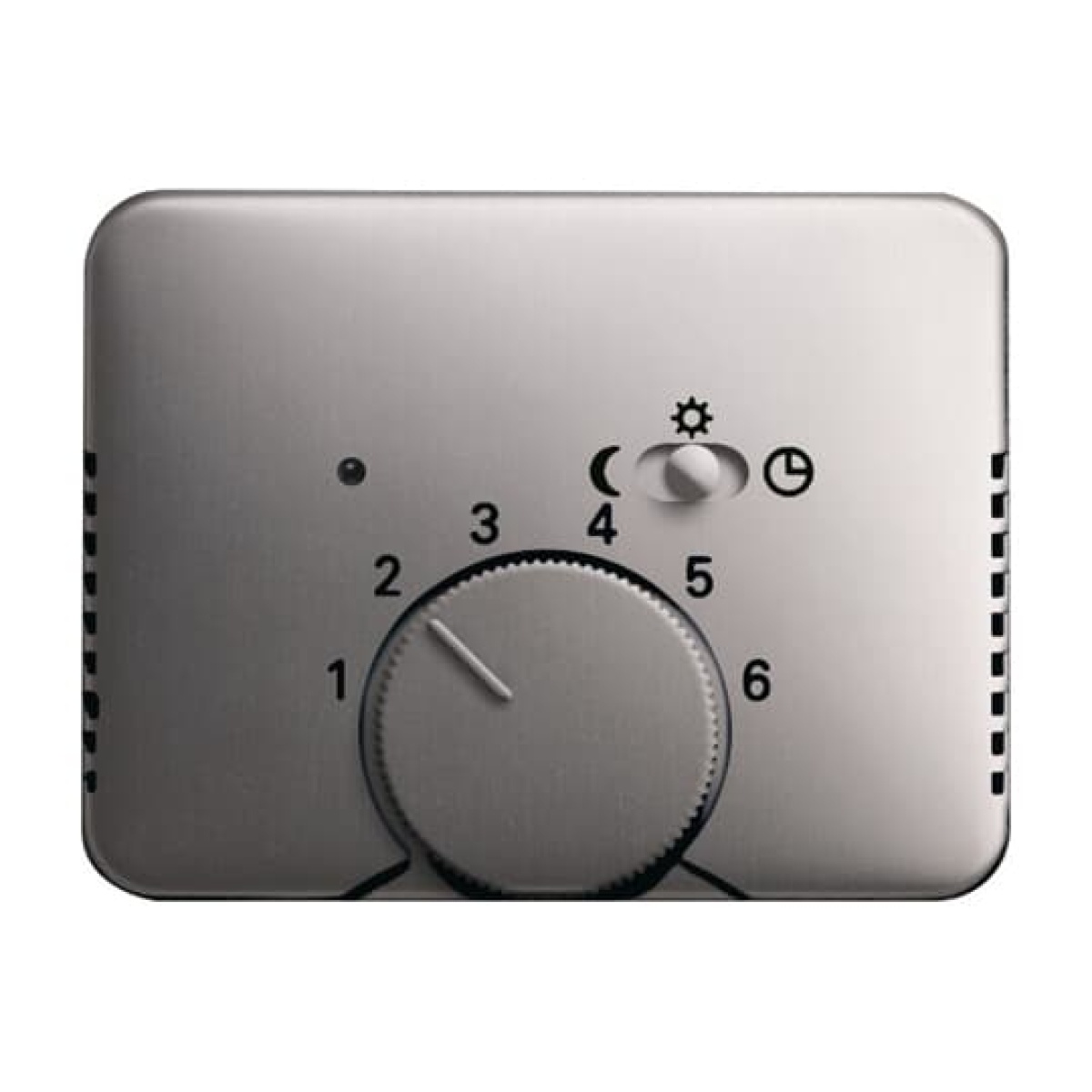 Cover plate with legend Characters 1 ... 6 for Thermostat Turn button platinum - alpha