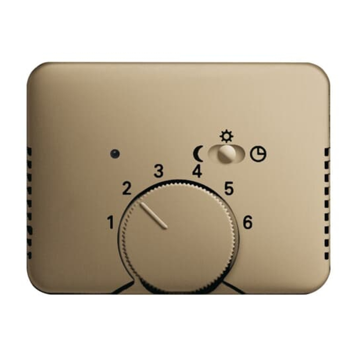 Cover plate with legend Characters 1 ... 6 for Thermostat Turn button bronze - alpha
