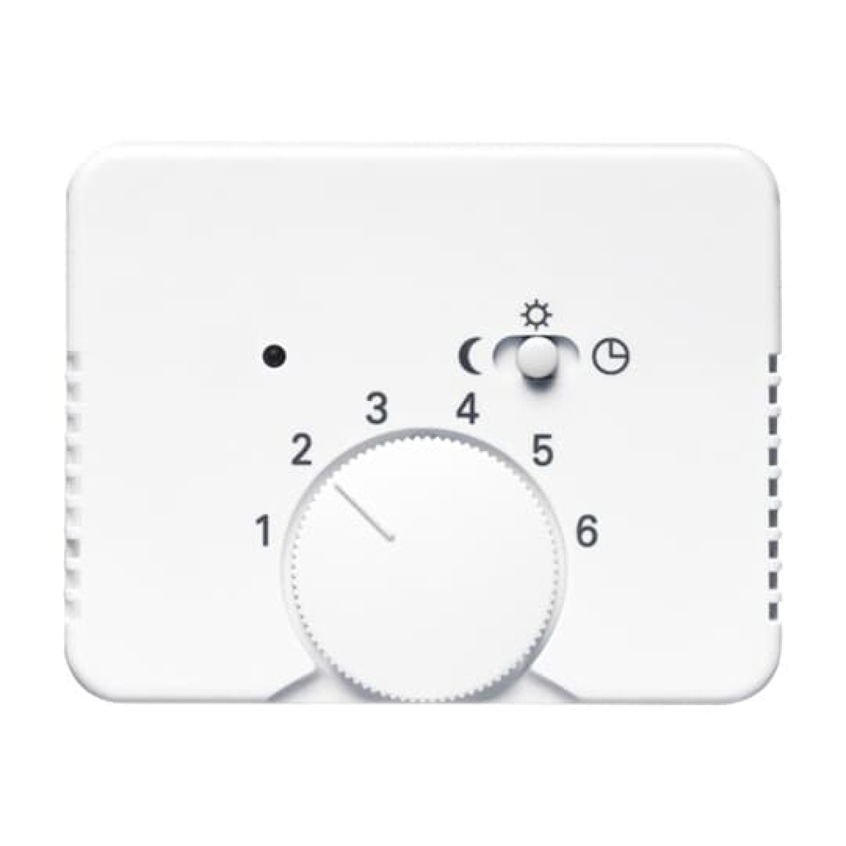 Cover plate with legend Characters 1 ... 6 for Thermostat Turn button studio white - alpha