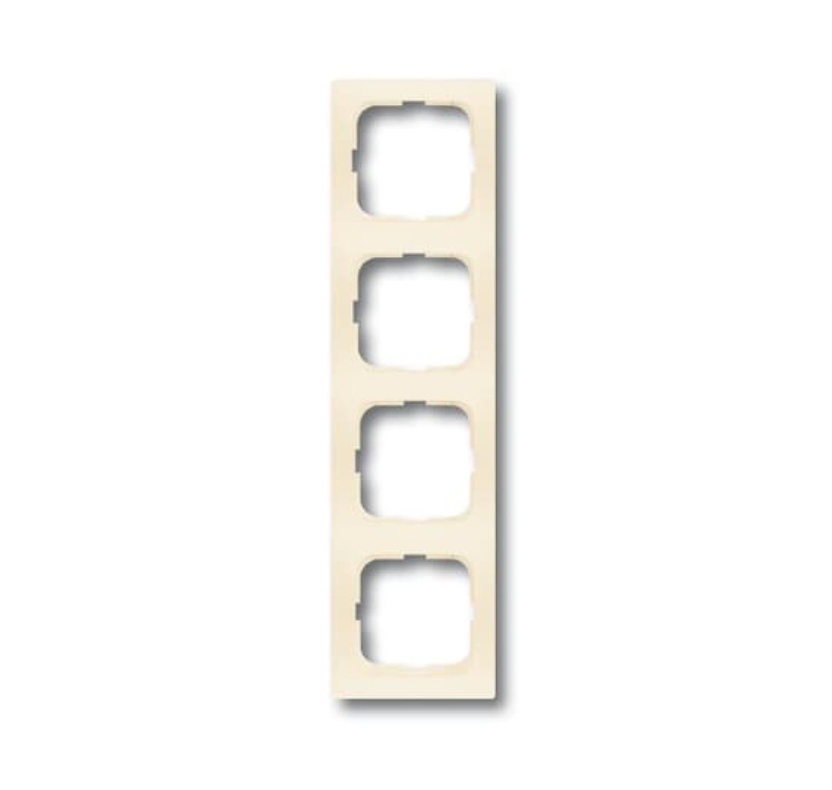 Cover frame 4-gang white - Spring