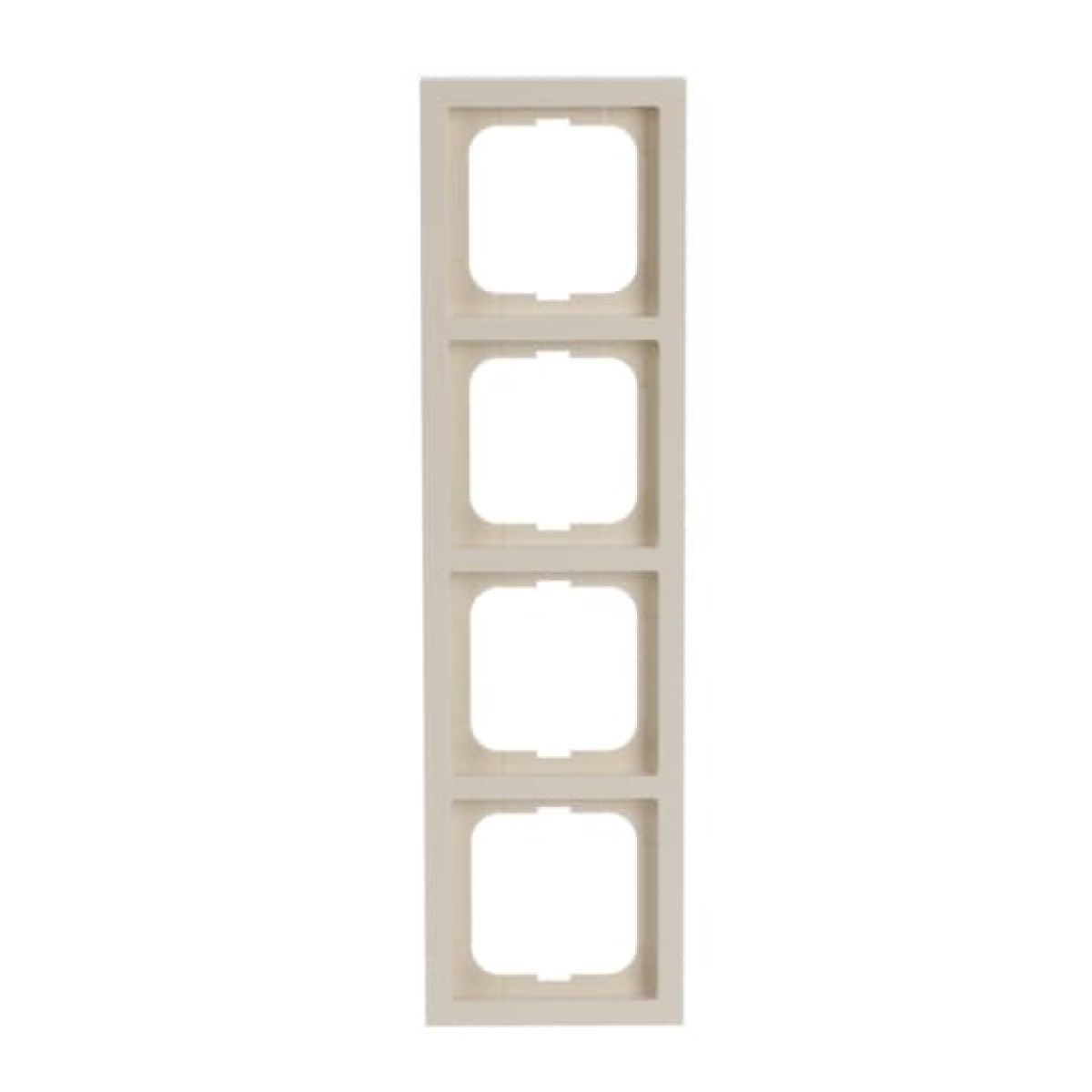 Cover frame 4-gang ivory white - future linear