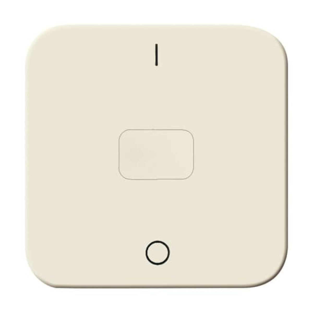 Rocker screwable Characters 0 and 1 with Neutral Calotte for Switchpush button, Single rocker white - Busch-Duro 2000 SI