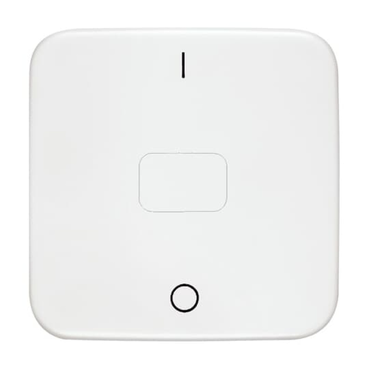 Rocker screwable Characters 0 and 1 with Neutral Calotte for Switchpush button, Single rocker alpine white - Reflex SI