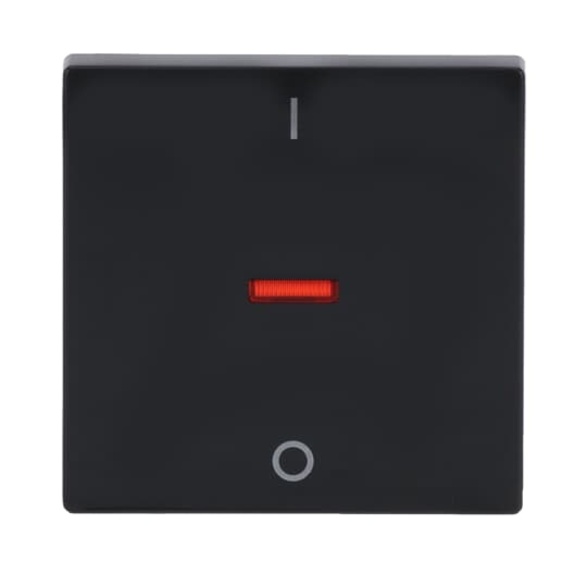 Rocker Characters 0 and 1 with Small Red Calotte for Switchpush button, Single rocker anthracite - Platform 63