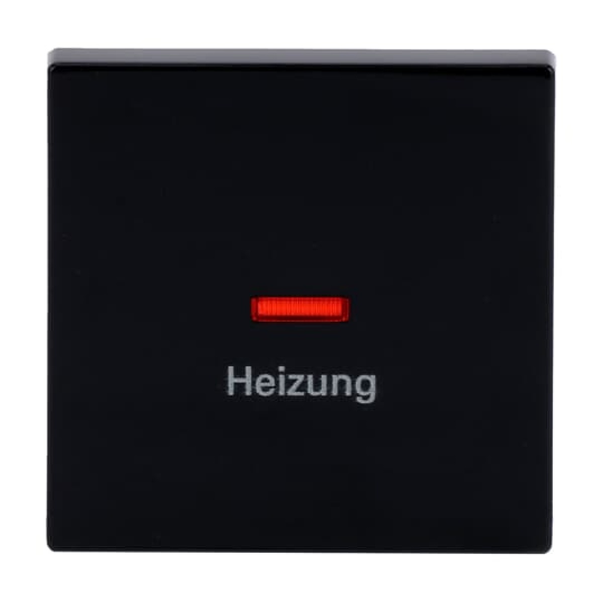 Rocker with legend Heizung with Small Red Calotte for Switchpush button, Single rocker anthracite - Platform 63