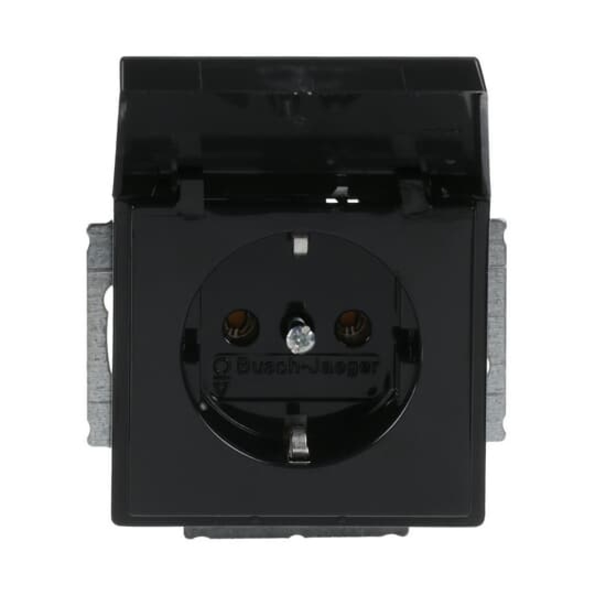 SCHUKO socket insert with Hinged Lid anthracite - Platform 63