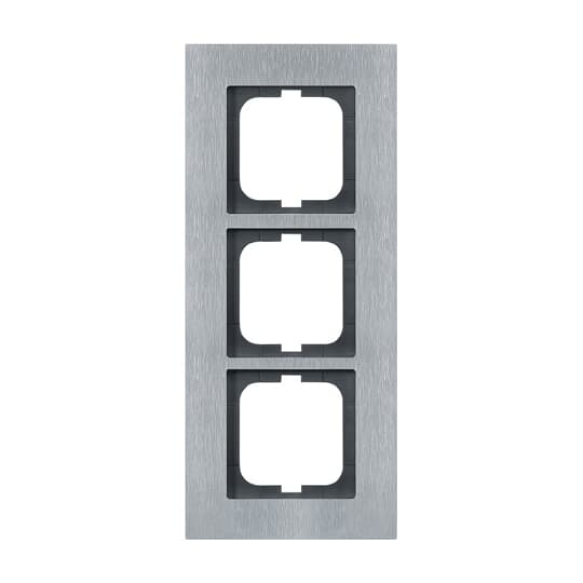 Cover frame 3-gang stainless steel - carat