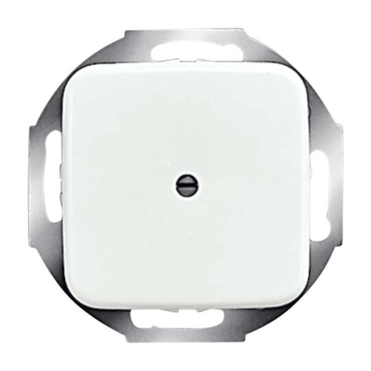 Cover plate Cable outlet 1-gang with Mounting plate alpine white - Reflex SI
