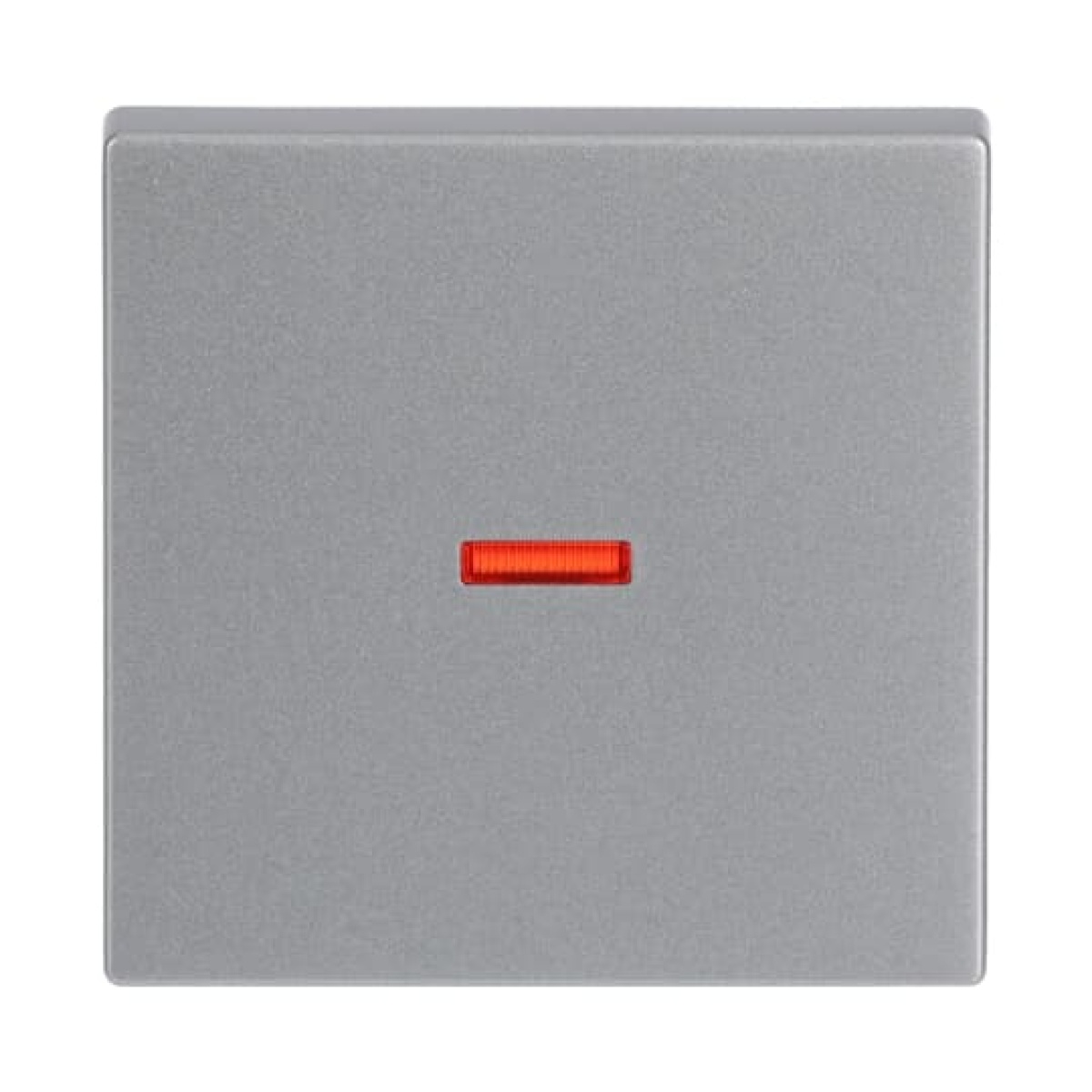 Rocker with Small Red Calotte for Switchpush button, Single rocker aluminium silver - Platform 63