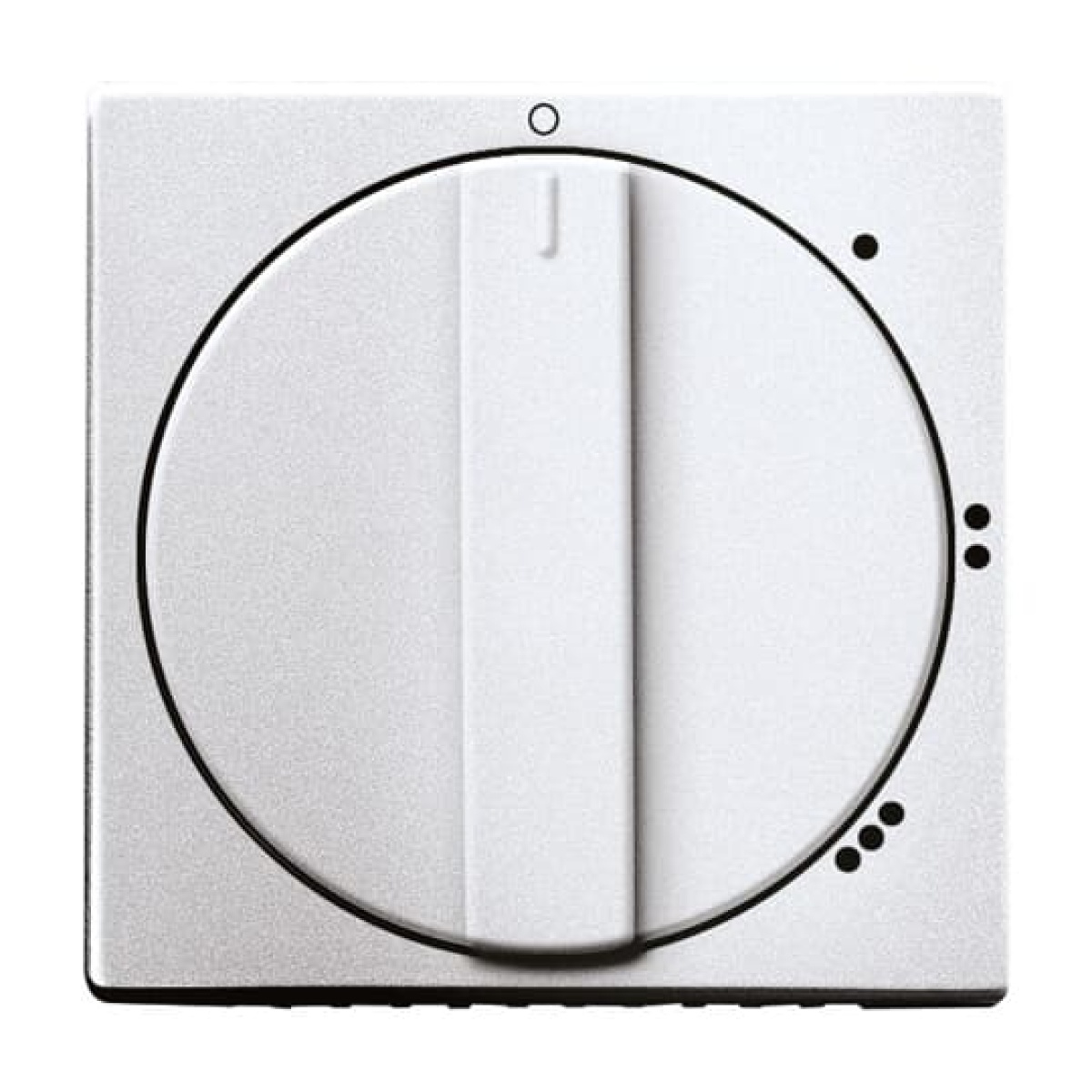 Cover plate with legend Symbol "0-1-2-3" for Level switch, Turn button aluminium silver - Platform 63