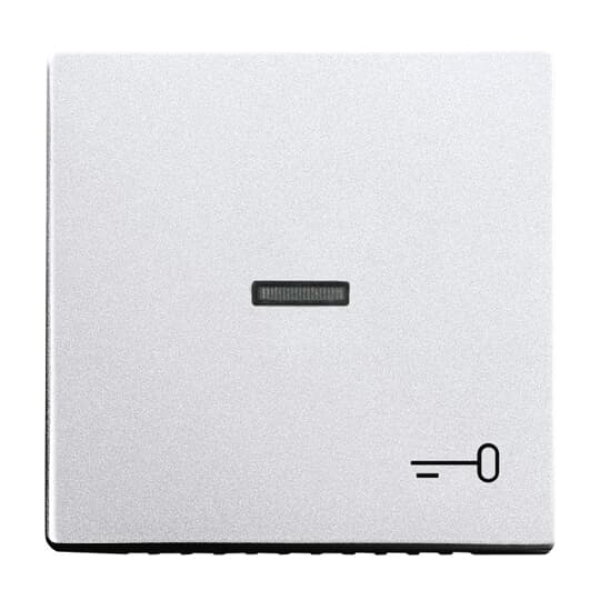 Rocker with legend Symbol "key" with Small Transparent Calotte for Switchpush button, Single rocker aluminium silver - Platform 63