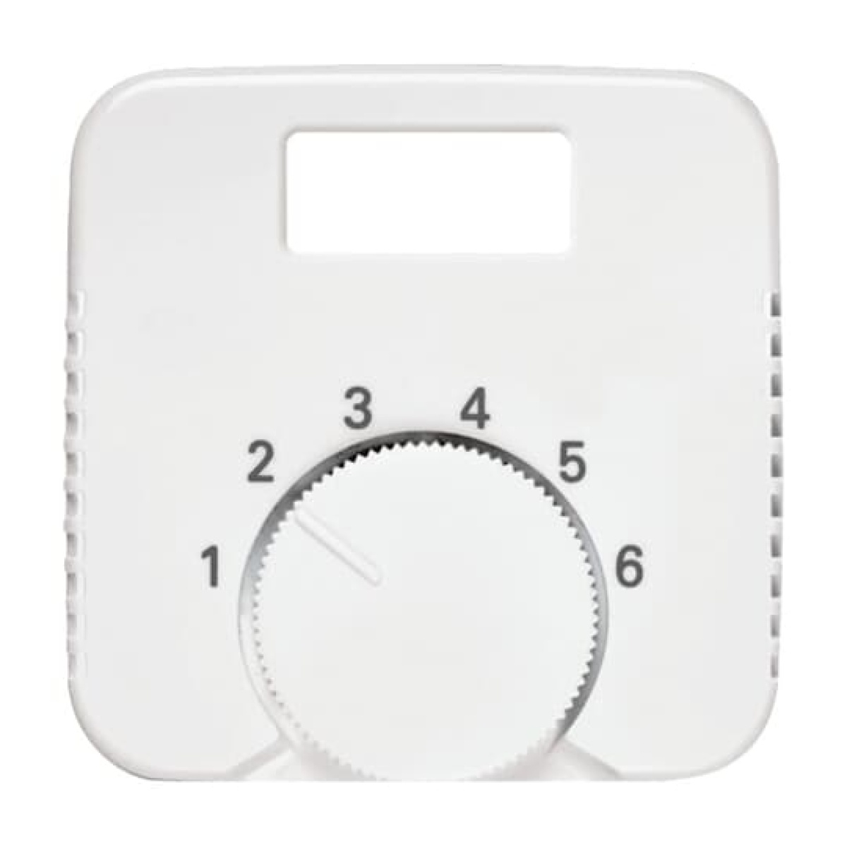 Cover plate with legend Characters 1 ... 6 for Thermostat Turn button alpine white - Reflex SI