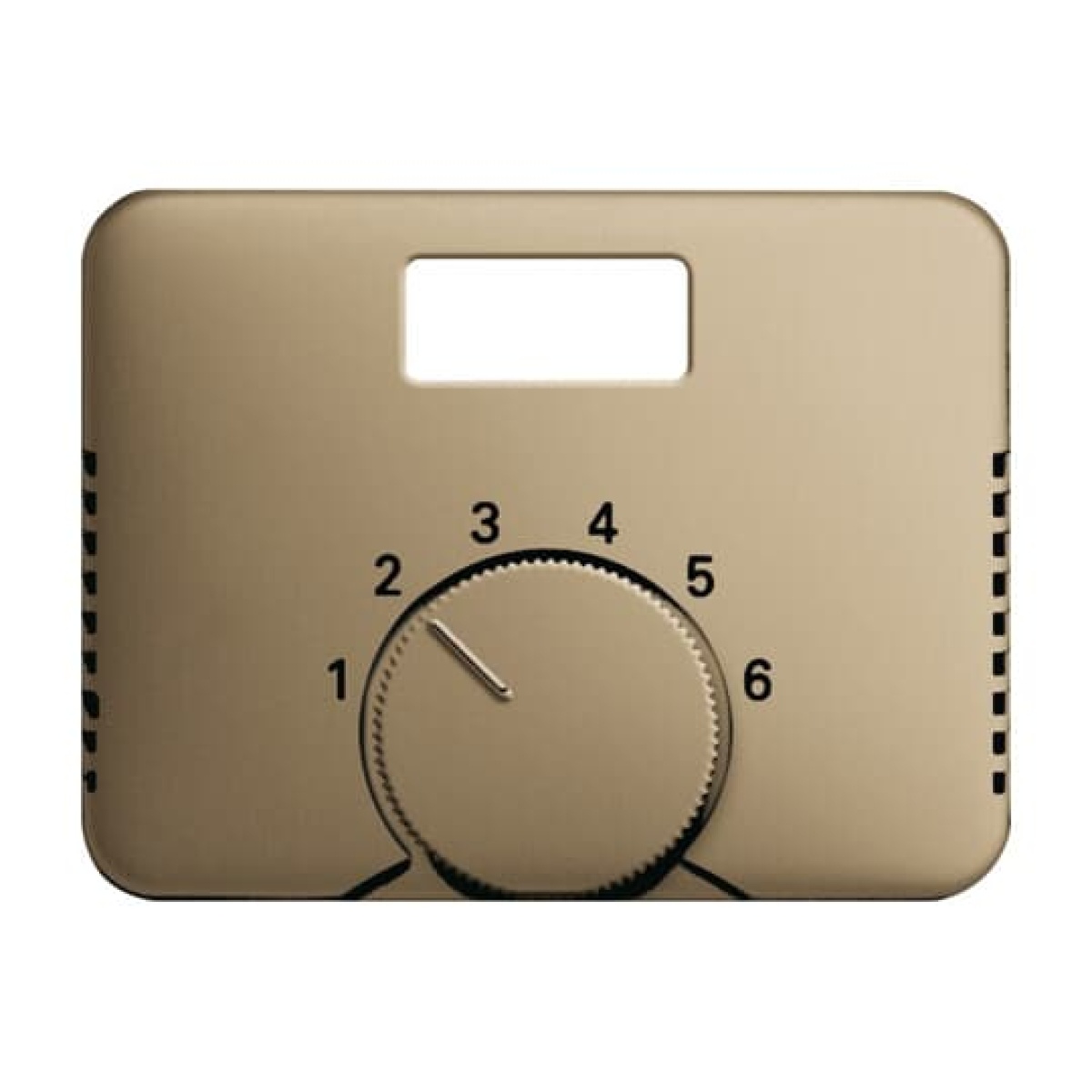 Cover plate with legend Characters 1 ... 6 for Thermostat Turn button bronze - alpha
