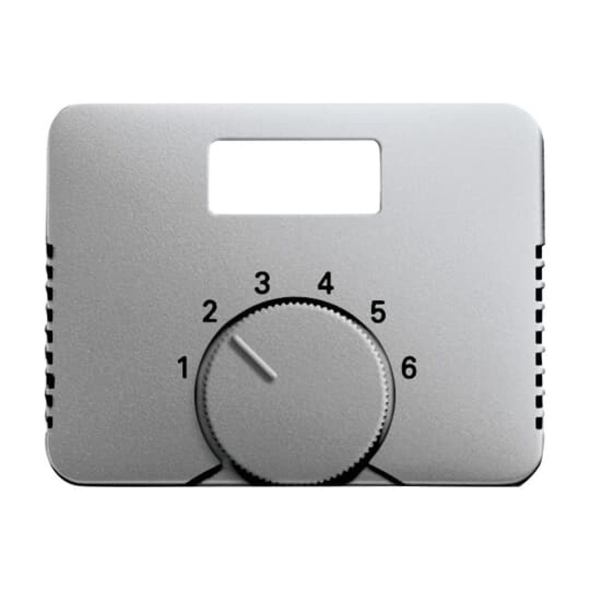Cover plate with legend Characters 1 ... 6 for Thermostat Turn button titanium - alpha