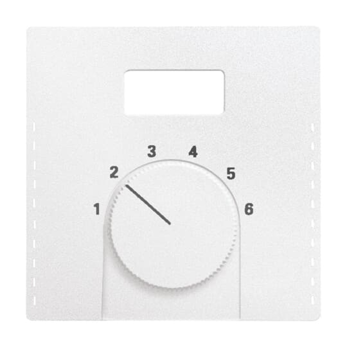 Cover plate with legend Characters 1 ... 6 for Thermostat Turn button aluminium silver - Platform 63
