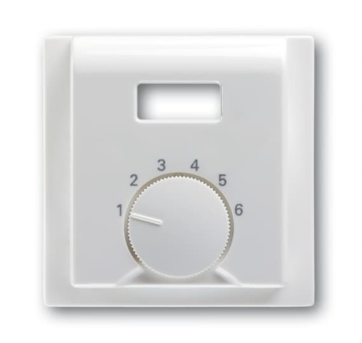 Cover plate with legend Characters 1 ... 6 for Thermostat Turn button white - impuls