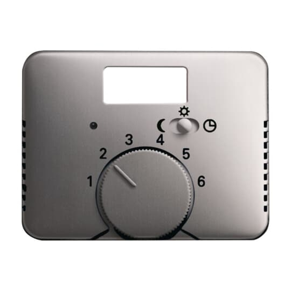 Cover plate with legend Characters 1 ... 6 for Thermostat Turn button platinum - alpha