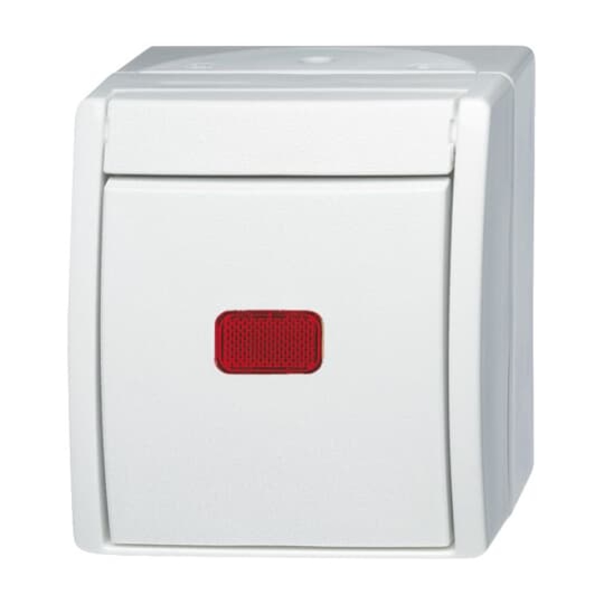 Rocker control switch Rockerbutton, Two-way switch with Neon lamp alpine white - ocean