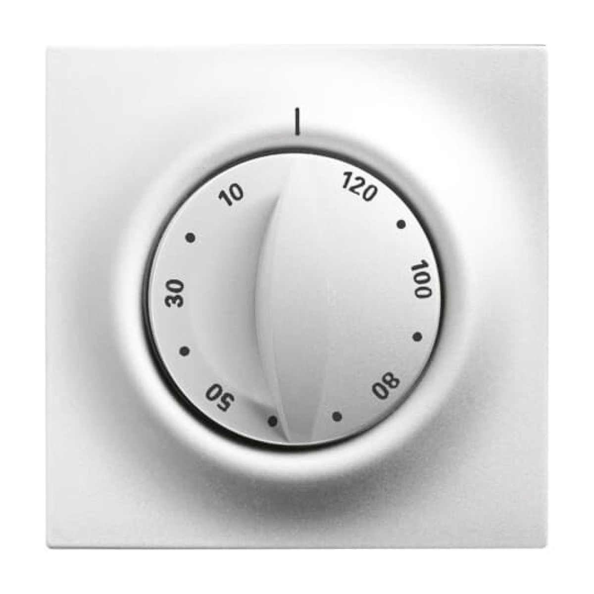 Cover plate with legend 10 ... 120 Min for Time switch, Turn button aluminium - impuls