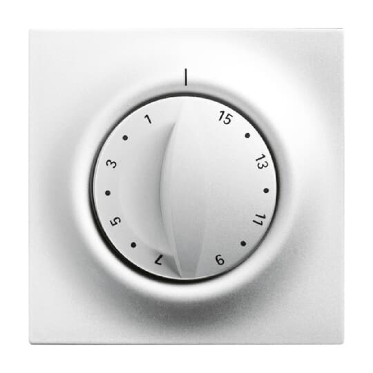 Cover plate with legend 1 ... 15 Min for Time switch, Turn button aluminium - impuls