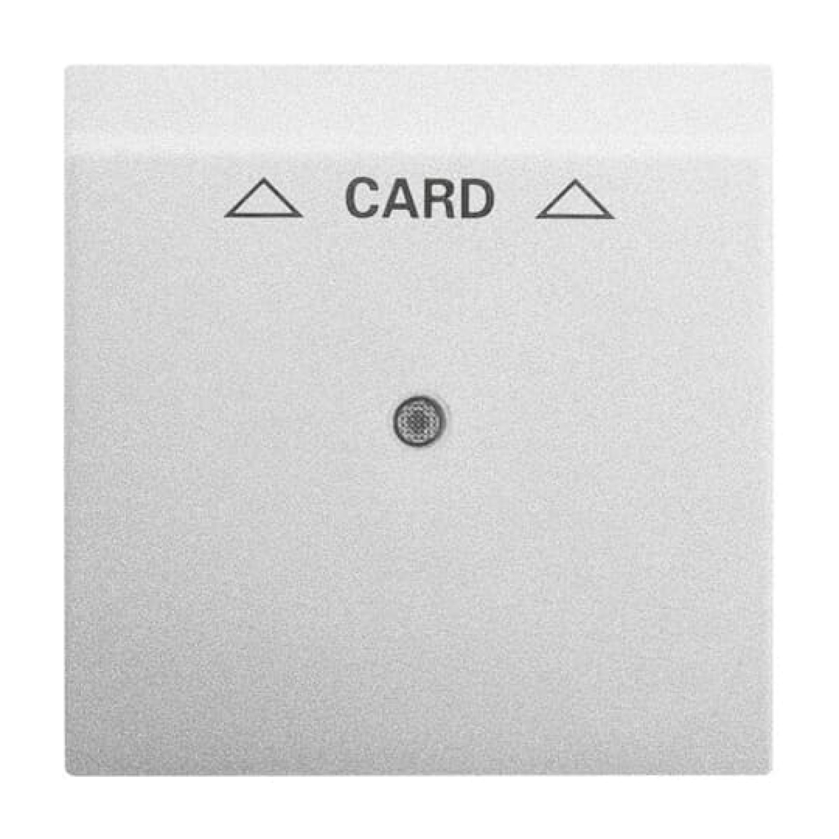 Cover plate with legend Card, Symbol "arrows" for Switchpush button, Hotel card aluminium silver - impuls
