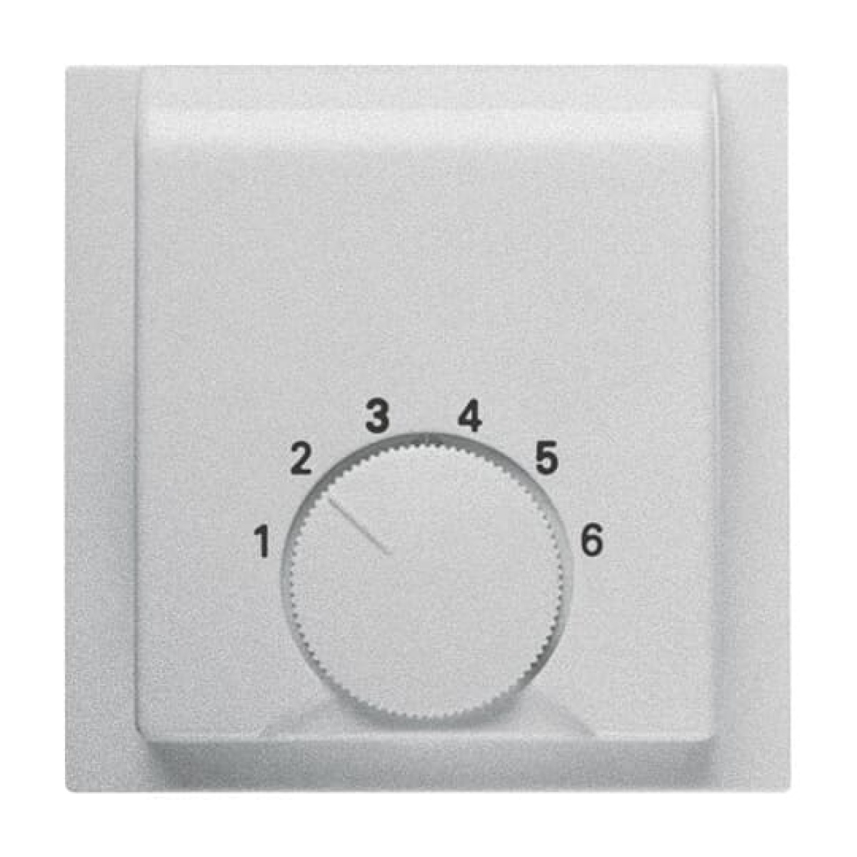 Cover plate with legend Characters 1 ... 6 for Thermostat Turn button aluminium - impuls