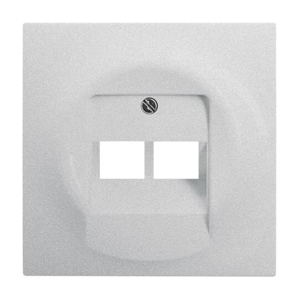 Cover plate UAEIAE ISDN 2 gang aluminium silver - impuls