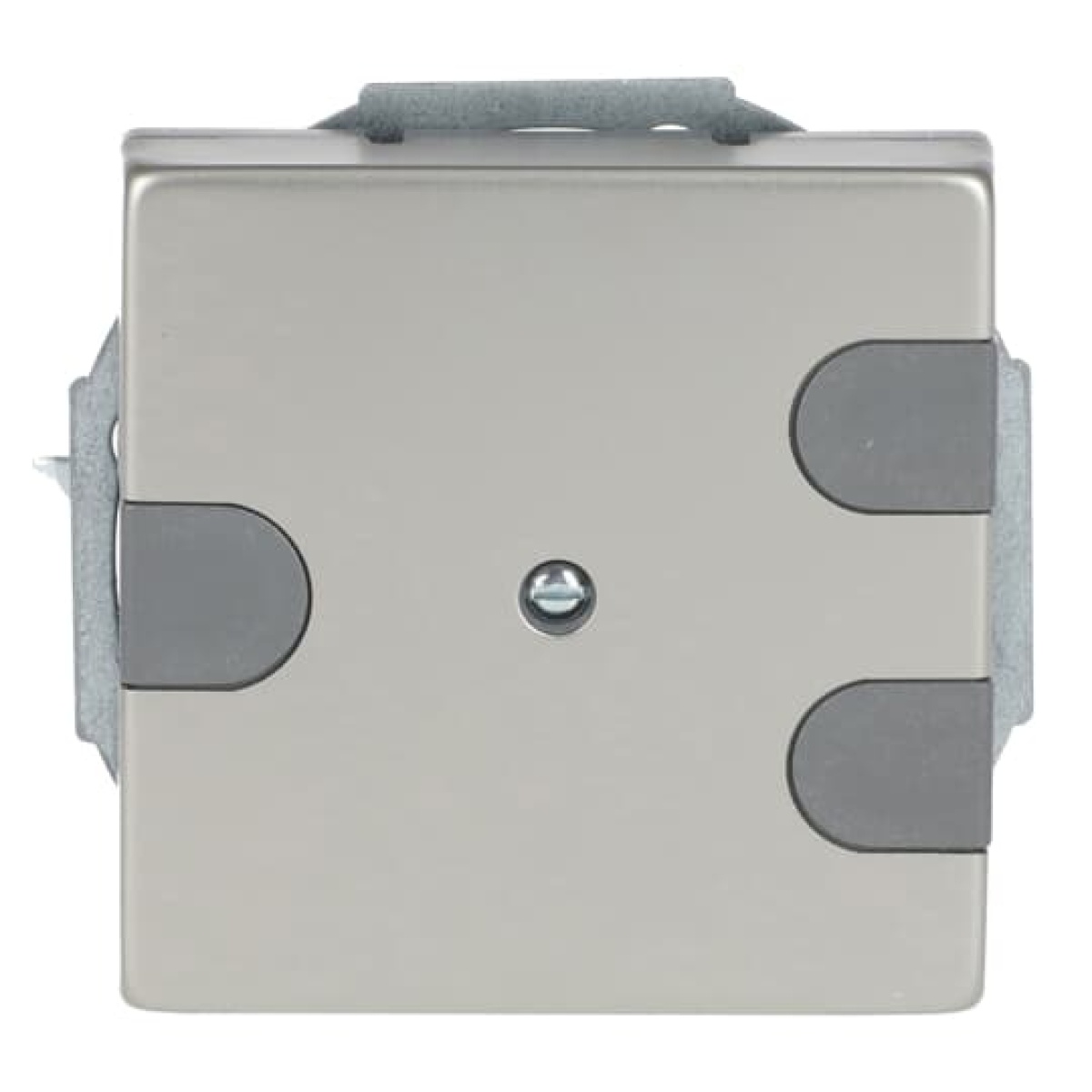 Cover plate Cable outlet 1-gang with Mounting plate stainless steel - Pure Stainless Steel