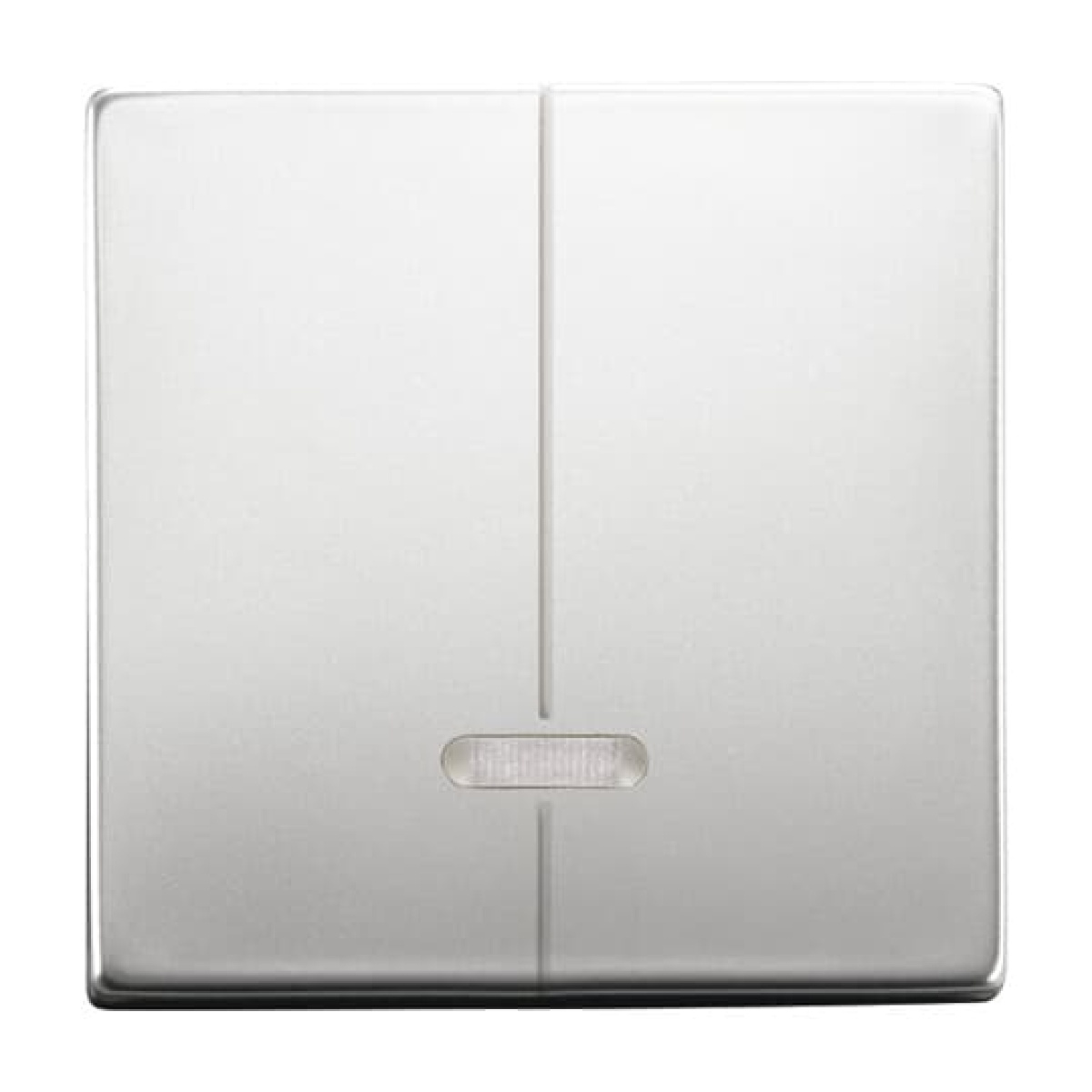 Control Element for Dimmer Two-part button with Neon lamp stainless steel - Pure Stainless Steel